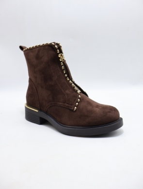 Botki damskie ocieplane na płaskim (36-41) HL006 BROWN
