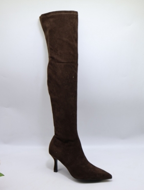 Kozaki damskie na szpilce (36-41) H8-1000H BROWN