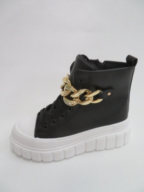 Sneakersy damskie wysokie (36-41) VL153 BLACK