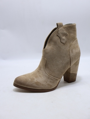 Botki damskie ocieplane na obcasie (36-41) DA98 KHAKI