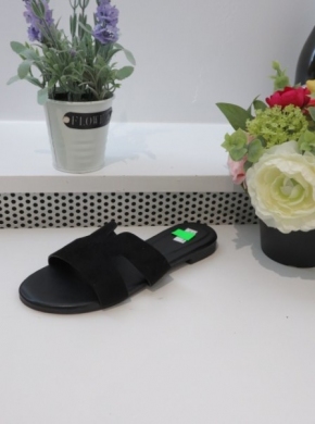 Klapki damskie na płaskim (36-41) 5121 ALL BLACK