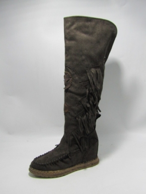 Kozaki damskie na płaskim (36-41) HJH-20-112 D/KHAKI