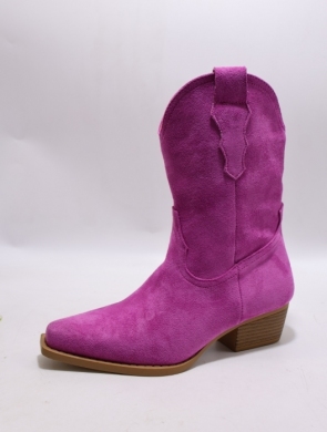 Botki damskie na obcasie (36-41) SU732 FUSHIA