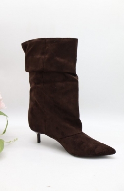 Kozaki damskie na szpilce (36-41) 00-029 BROWN