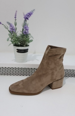 Botki damskie na obcasie (36-41) 2592A-1 KHAKI