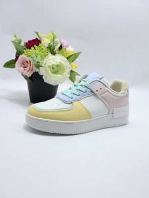 Buty sportowe damskie na płaskim (36-41) D188 WH/YELLOW/BLUE