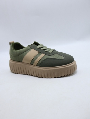 Buty sportowe damskie na płaskim (36-41) LA332 GREEN