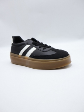 Buty sportowe damskie na płaskim (36-41) BK263 BLACK