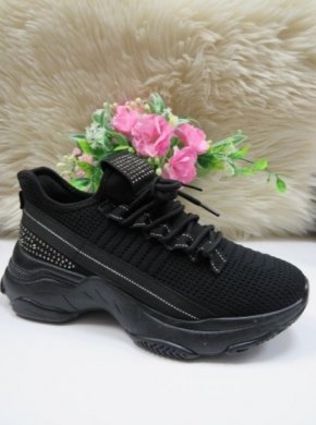 Buty sportowe damskie na płaskim (36-41) 2107 BLACK