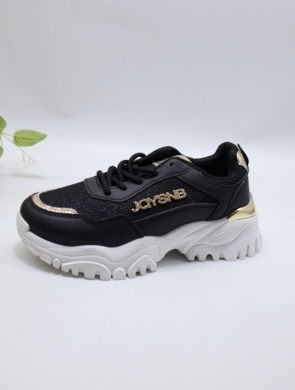 Buty sportowe damskie na płaskim (36-41) B2062 BLACK