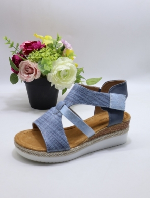 Sandały damskie na koturnie (36-41) F6871 BLUE