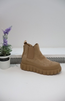 Botki damskie na płaskim (36-41) 26008 KHAKI