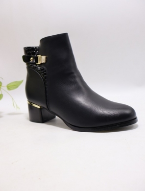 Botki damskie ocieplane na obcasie (36-41) LT6393-1 BLACK