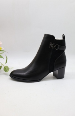 Botki damskie ocieplane na obcasie (36-41) 598 BLACK