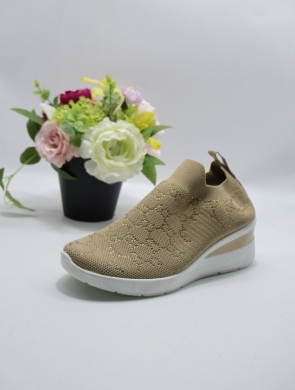Buty sportowe damskie na koturnie (36-41) W03-2 BEIGE