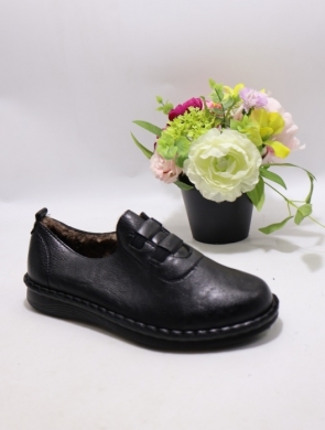 Półbuty damskie ocieplane na płaskim (36-42) C2380-1 BLACK