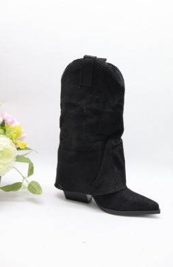 Kozaki damskie na obcasie (36-41) YY-93 BLACK