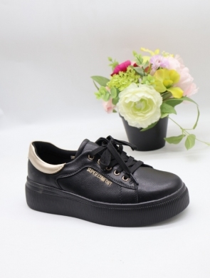 Buty sportowe damskie na płaskim (36-41) 6872 BLACK