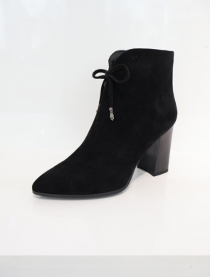 Botki damskie ocieplane na obcasie (36-41) FL2022 BLACK