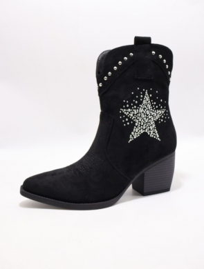 Botki damskie na obcasie (36-41) T285 BLACK