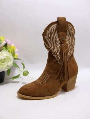 Botki damskie na obcasie (36-41) M1512 CAMEL