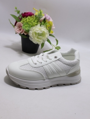 Buty sportowe damskie na płaskim (36-41) 88-117 WHITE