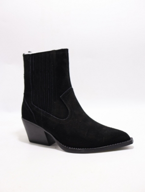 Botki damskie ocieplane na obcasie (36-41) NC1339 BLACK-SKO