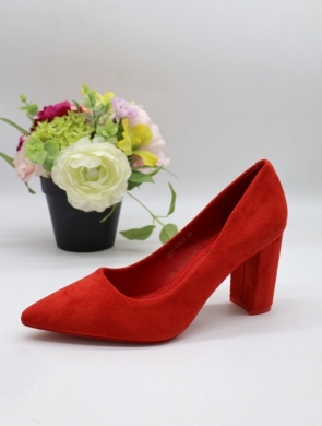 Czółenki damskie na obcasie (36-41) 0039 RED