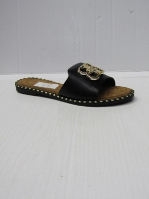 Klapki damskie na płaskim (36-41) DM100 BLACK