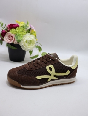 Buty sportowe damskie na płaskim (36-41) EV520 BROWN