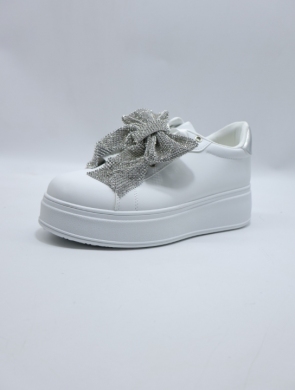 Buty sportowe damskie na płaskim (36-41) AD835 SILVER