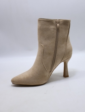 Botki damskie ocieplane na szpilce (36-41) 9179 BEIGE