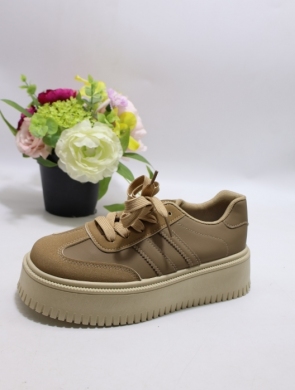 Buty sportowe damskie na płaskim (36-41) GB019 KHAKI