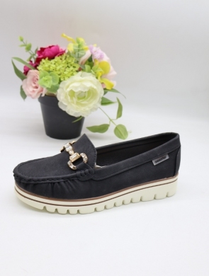Mokasyny damskie na płaskim (36-42) GS53 BLACK