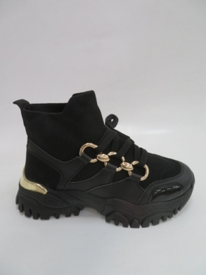 Sneakersy damskie wysokie (36-41) 1705 BLACK