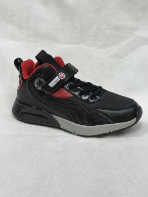 Buty sportowe chłopięce (32-37) E167 BLACK/RED