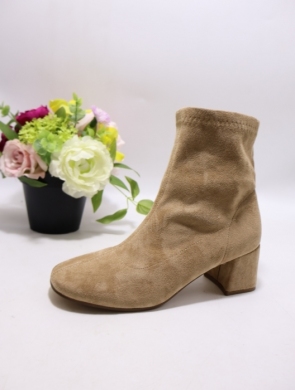 Botki damskie ocieplane na obcasie (36-41) L007 CAMEL