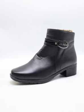 Botki damskie ocieplane na obcasie (37-42) B302 BLACK