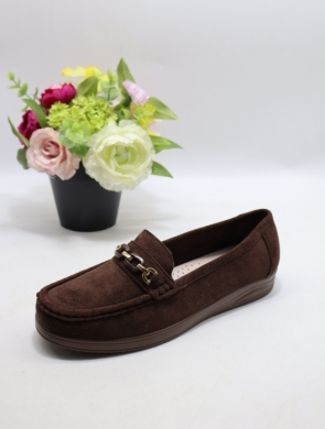 Mokasyny damskie na płaskim (36-41) 5439 BROWN