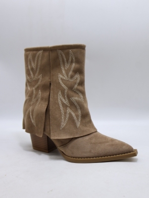 Botki damskie na obcasie (36-41) 89-1 KHAKI