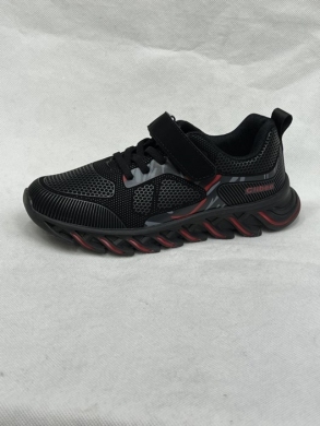 Buty sportowe chłopięce (32-37) E160 BLACK/RED