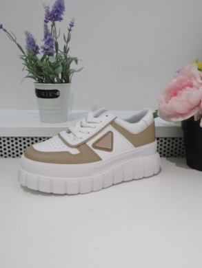 Buty sportowe damskie na płaskim (36-41) 23011 KHAKI