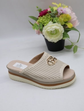 Klapki damskie na płaskim (36-41) 6876 BEIGE