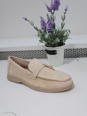 Mokasyny damskie na płaskim (36-41) G490 BEIGE