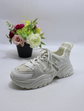 Buty sportowe damskie na płaskim (36-41) WW093 WHITE