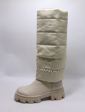 Kozaki damskie ocieplane na płaskim (36-41) K325 BEIGE