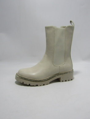 Botki damskie ocieplane na płaskim (36-41) HBL-74 BEIGE