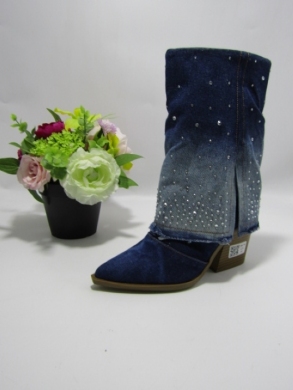 Kozaki damskie na obcasie (36-41) SXX-7 DBLUE