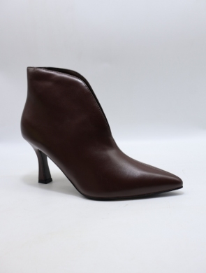 Botki damskie na szpilce (36-41) M113 BROWN