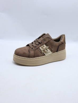 Buty sportowe damskie na płaskim (36-41) C3913 BROWN